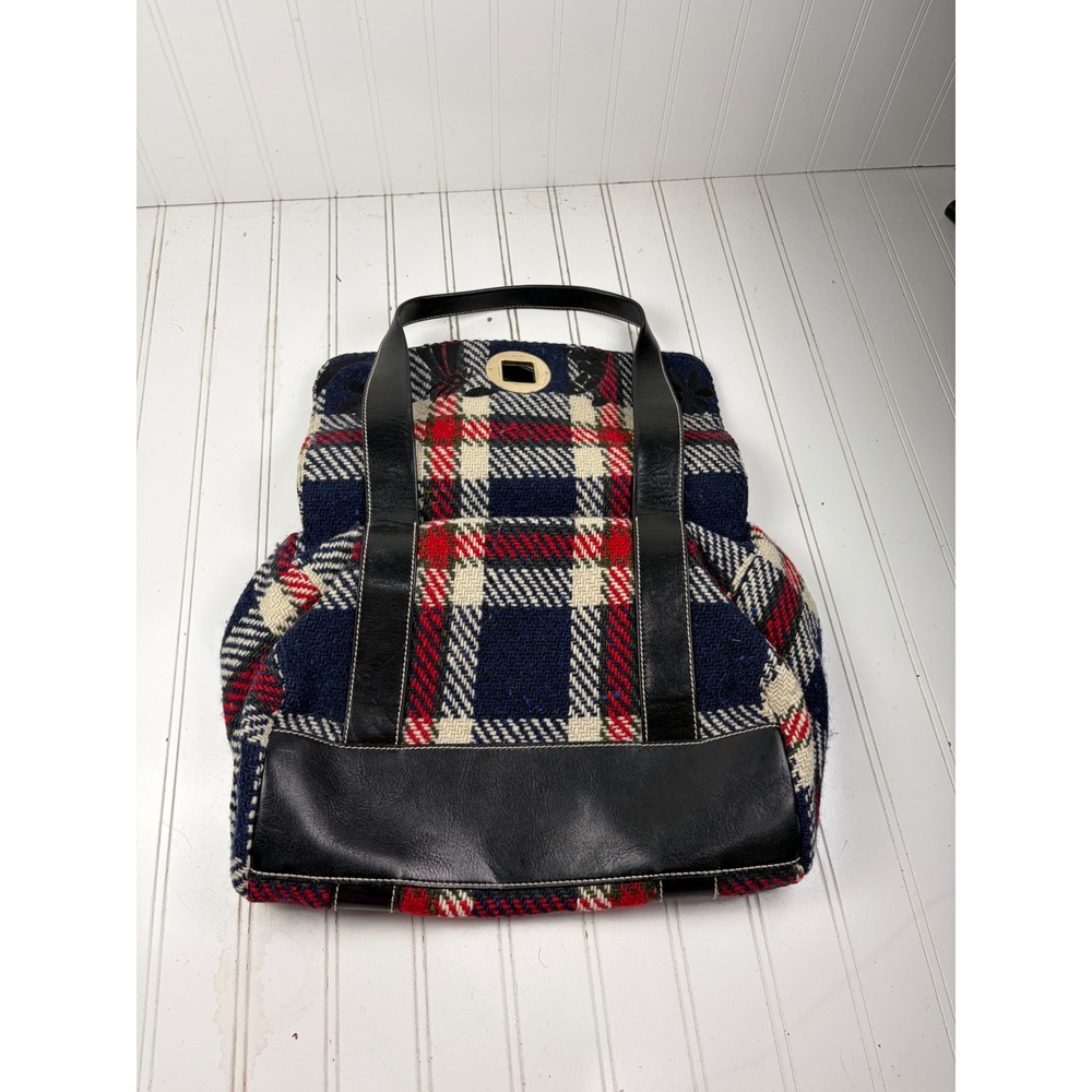 Kate Spade Mackinac Vintage Plaid Wool Floral Tote Shoulder Bag SOLD OUT - Picture 11 of 12